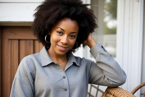 Afroamerikansk Kvinde, Smil, Munter