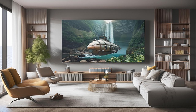 Free ai generated living room architecture illustration