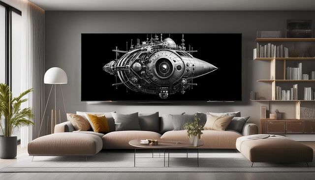 Free ai generated living room architecture illustration