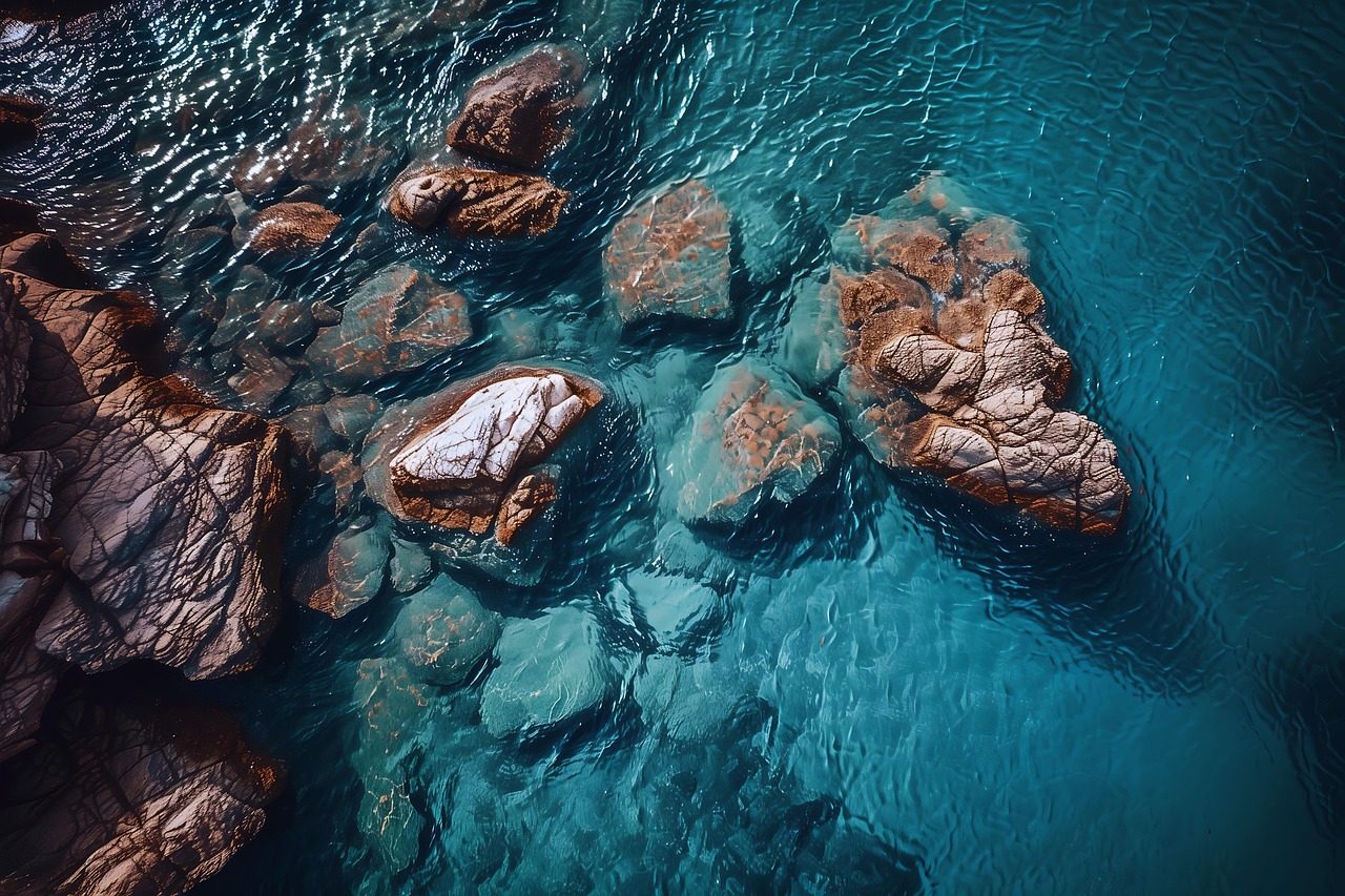Ai Gegenereerd, Rotsen, Kust, Luchtfoto