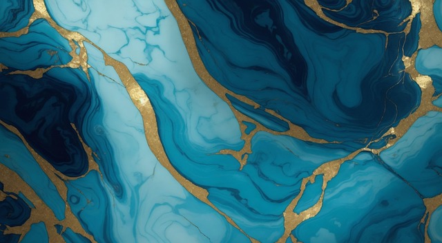 Free blue gold marble illustration