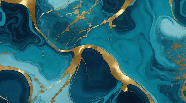 Free blue gold marble illustration