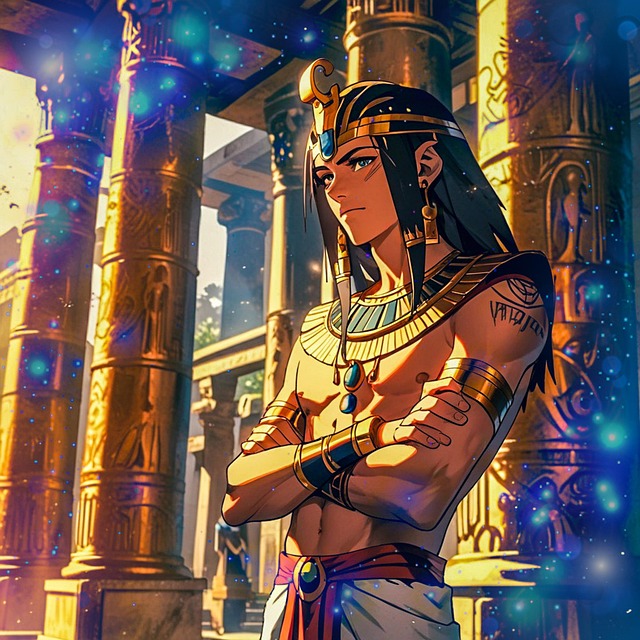 Free ai generated pharaoh temple illustration