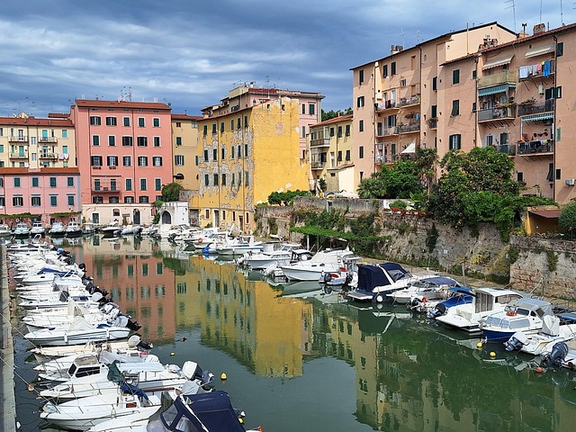 Livorno, Hafen, Boote, Italien, Meer