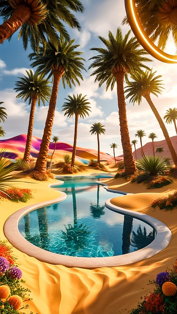 Oase, Natur, Wüste, Sand, Landschaft
