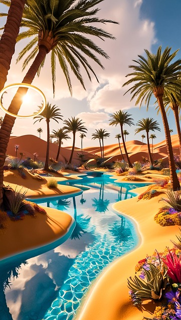 Oase, Natur, Wüste, Sand, Landschaft
