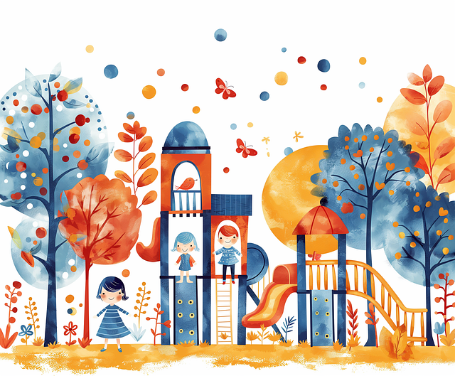 Download free HD stock image of Children Park Free children park playground illustration