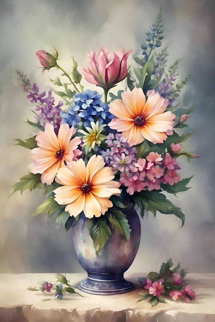 Download Still Life Flowers Bloom Royalty Free Stock Illustration