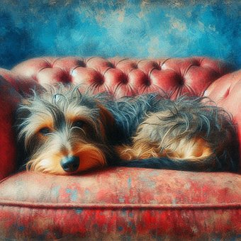 Free Wire-Haired Dachshund Dog illustration and picture