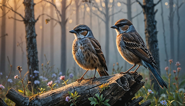 Free ai generated house sparrow passer domesticus illustration