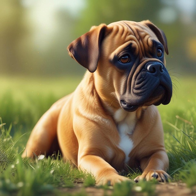 Free ai generated dog bullmastiff illustration