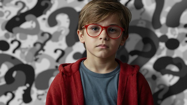 Free ai generated boy question illustration