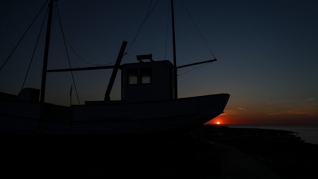 Free Fishing Cutter Sunset photo and picture