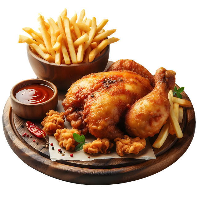 Free lunch fast food fries illustration