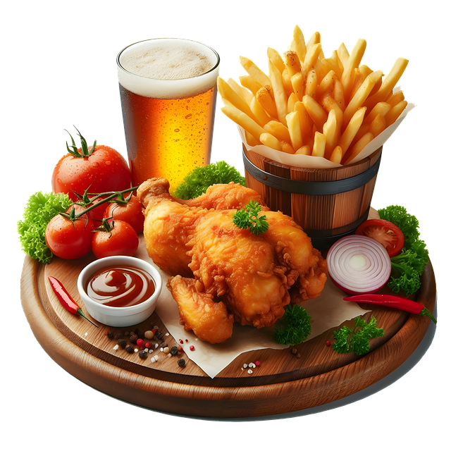 Free lunch fast food fries illustration