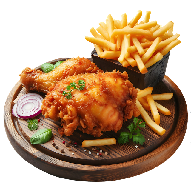 Free lunch fast food fries illustration