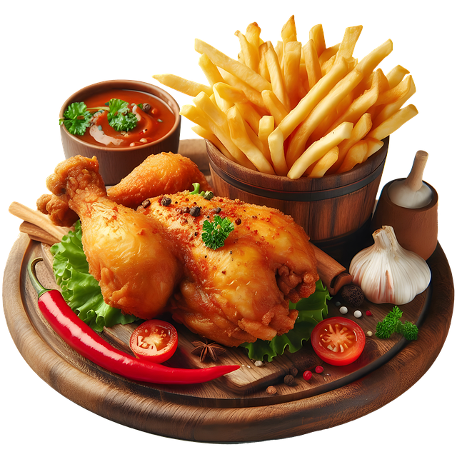 Free lunch fast food fries illustration