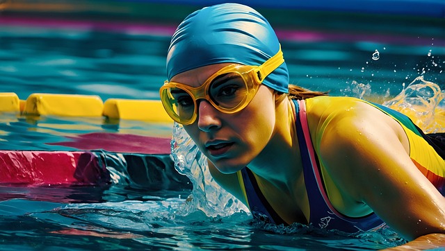 Free ai generated woman swimmer illustration