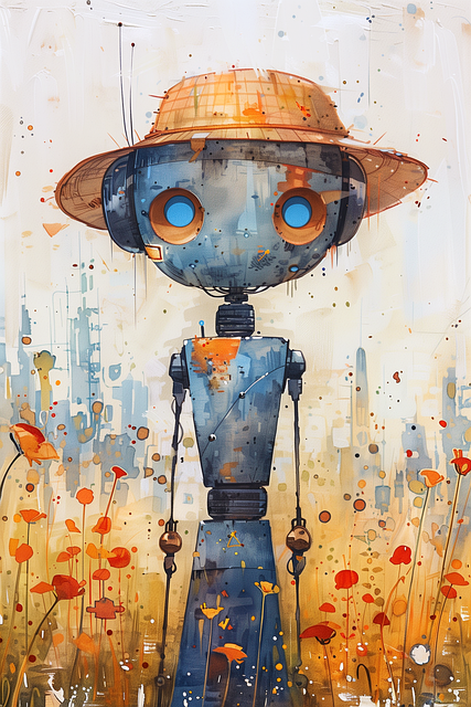 Free ai generated worker robot illustration