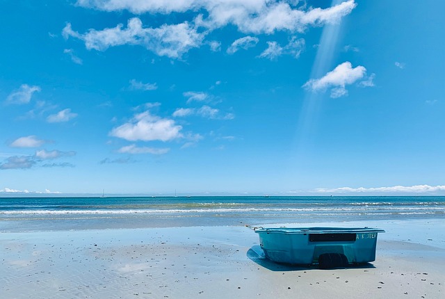 Bretanha, Estudo, Praia, Mar