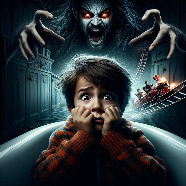 Free ai generated boy horror illustration