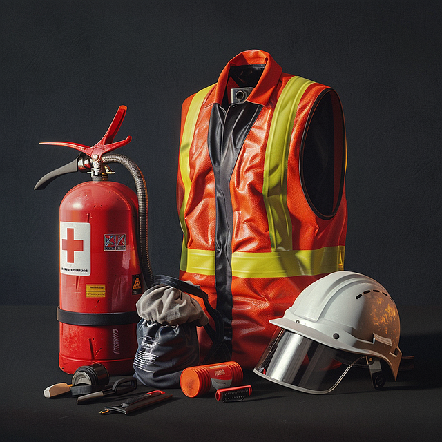 Free ai generated firefighters equipment illustration