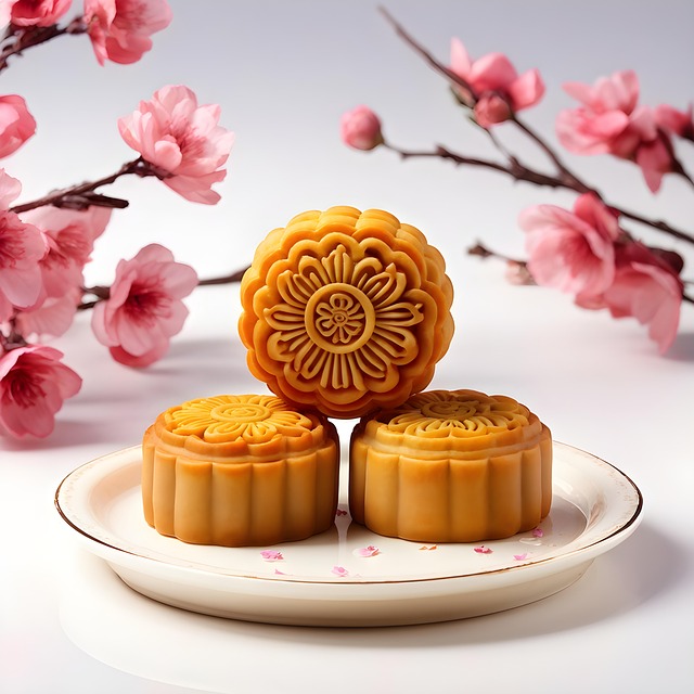 Free ai generated mooncake food illustration