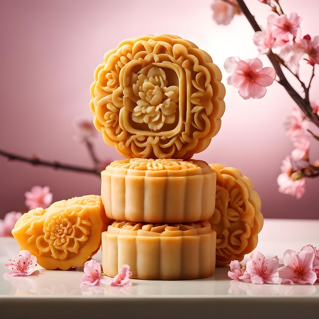 Free ai generated mooncake food illustration