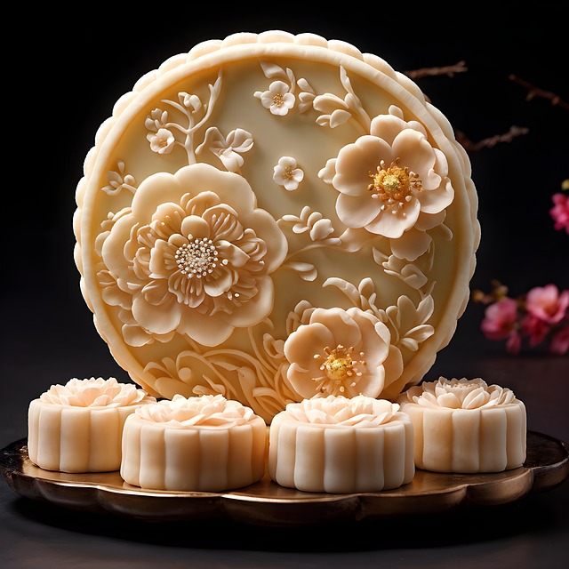 Free ai generated mooncake food illustration