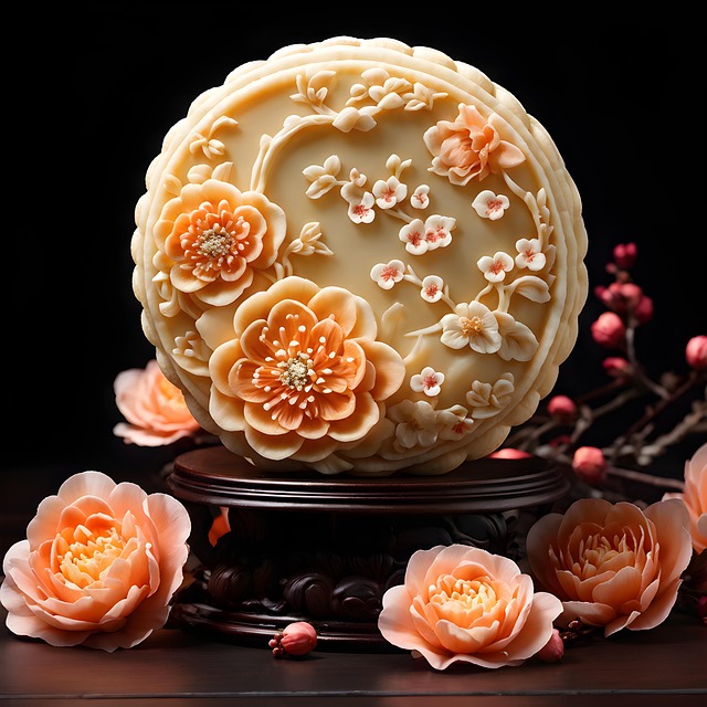 Free ai generated mooncake food illustration
