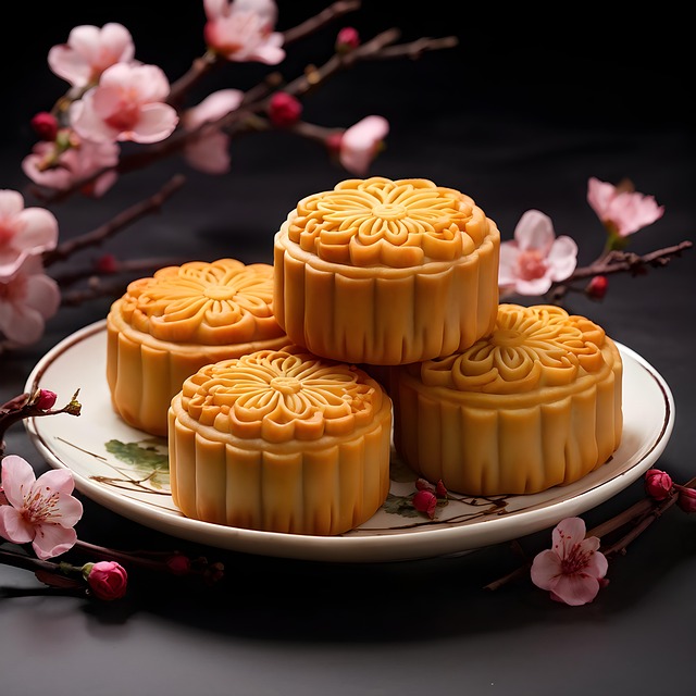 Free ai generated mooncake food illustration