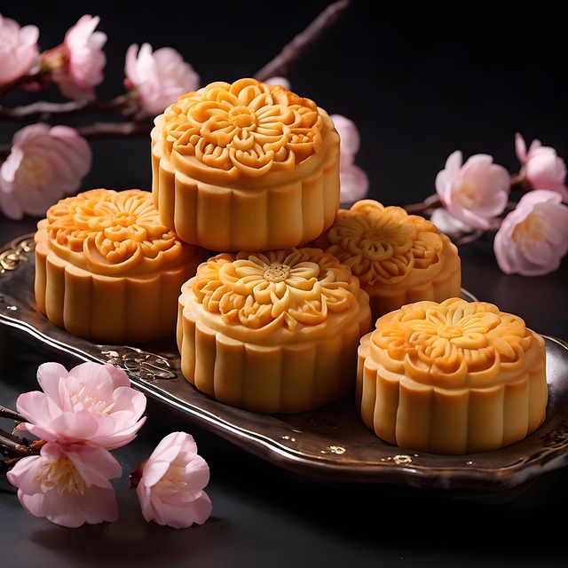 Free ai generated mooncake food illustration