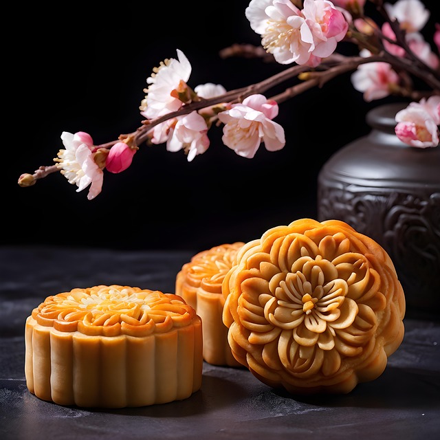 Free ai generated mooncake food illustration