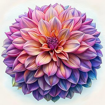 Free Ai Generated Dahlia illustration and picture