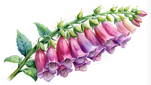 Free Ai Generated Foxglove illustration and picture