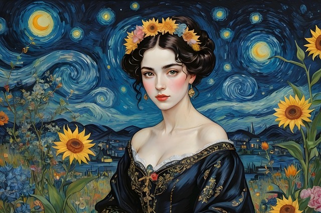 Free ai generated woman paint illustration