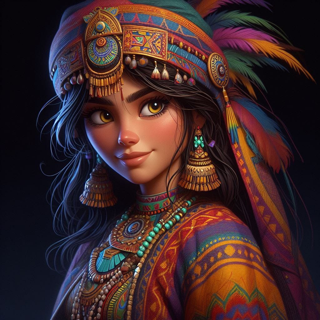 Download free HD stock image of Ai Generated Indian Free ai generated indian woman illustration