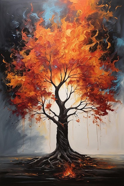 Free ai generated tree nature illustration