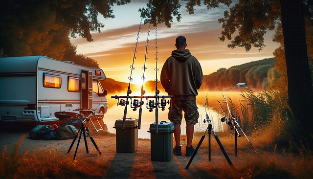 Free ai generated camper man illustration