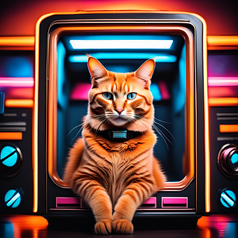 Free Ai Generated Orange Cat illustration and picture