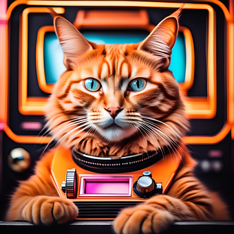 Free Ai Generated Orange Cat illustration and picture