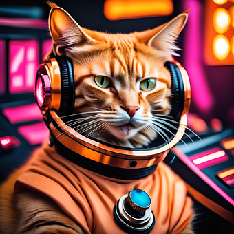Free Ai Generated Orange Cat illustration and picture