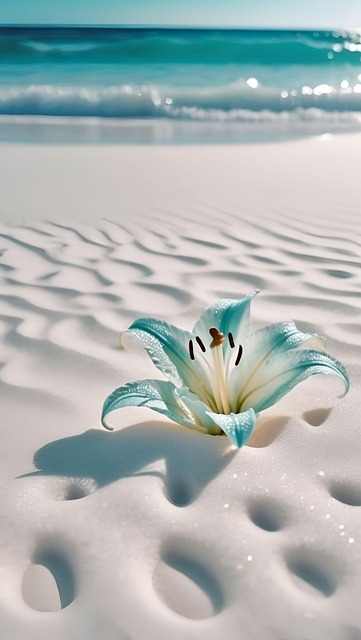 Ai Generiert, Blume, Strand, Natur, Meer