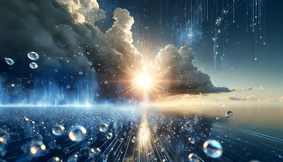 Download Ai Generated, Clouds, Quantum Computing. Royalty-Free Stock ...