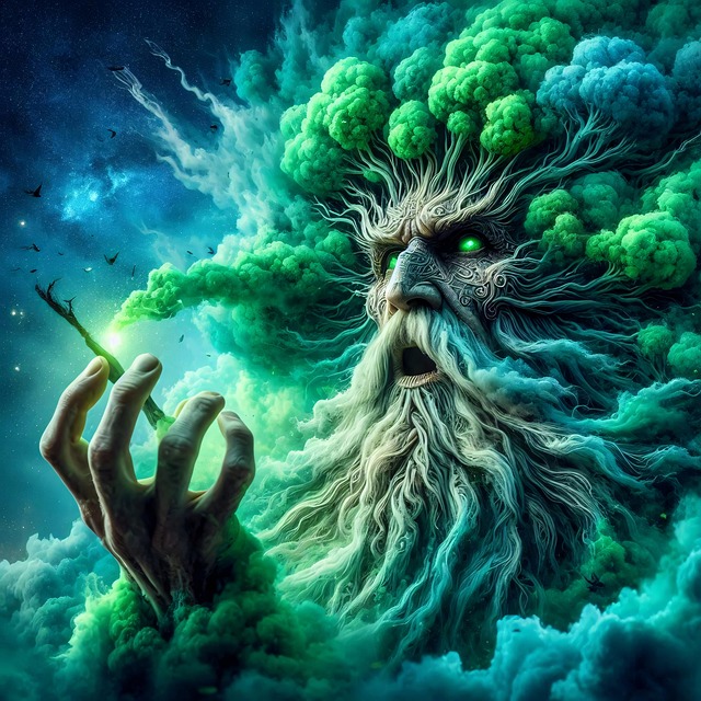 Free ai generated wizard magic illustration