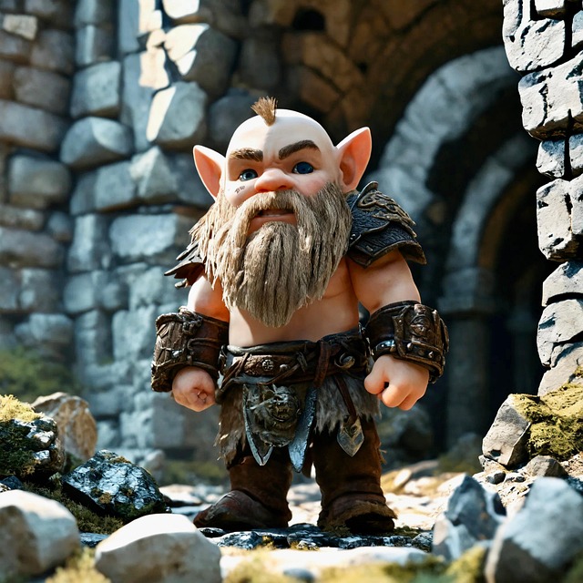 Free ai generated dwarf ruins illustration