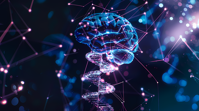 Free ai generated brain dna illustration