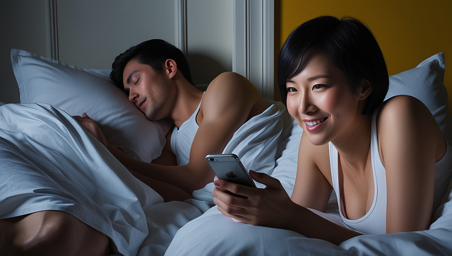 Free ai generated couple bedroom illustration