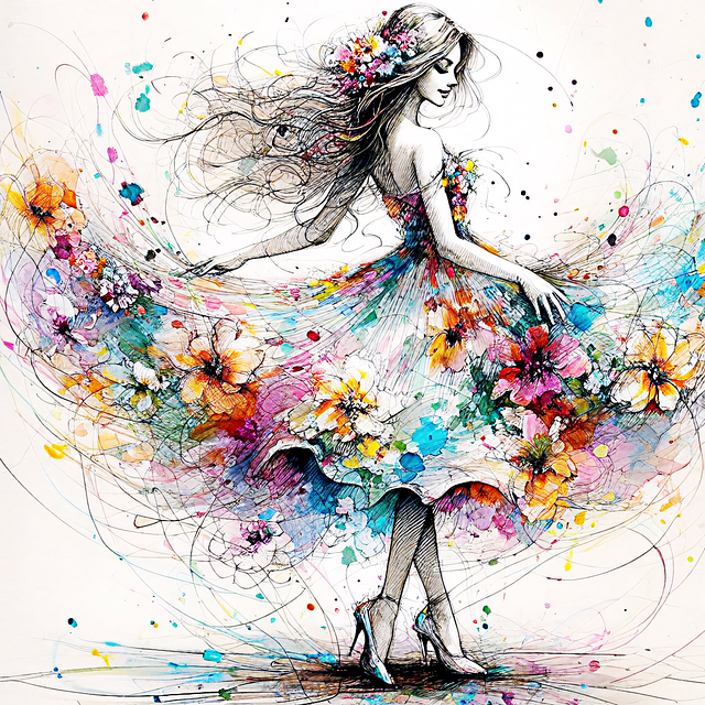 Download free HD stock image of Ai Generated Woman Free ai generated woman summer dress illustration