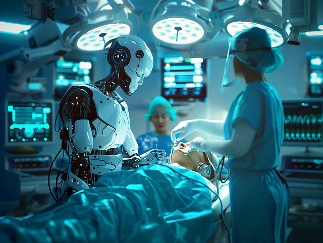 Free ai generated robot technology illustration